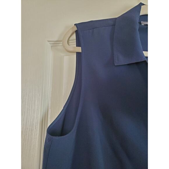Vince Versatile Navy Asymmetrical Vest/Mini Dress Tunic Work Career Womens Large - Picture 5 of 12